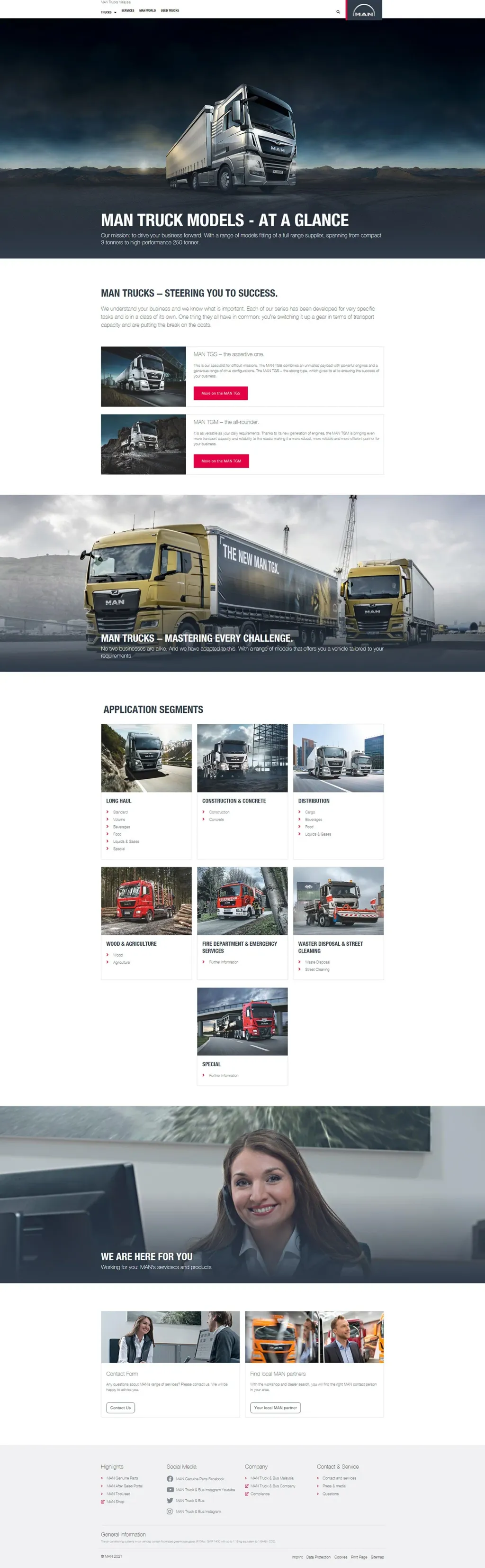 MAN Trucks Malaysia V2 website, designed by Zahid Aramai