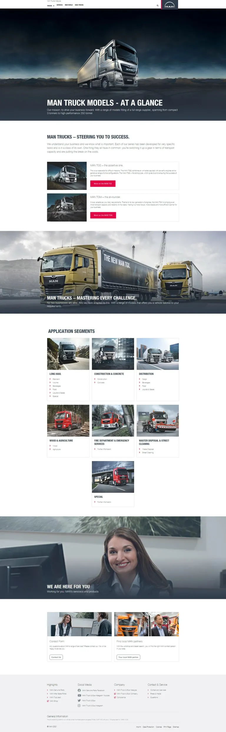 MAN Trucks Malaysia V2 website