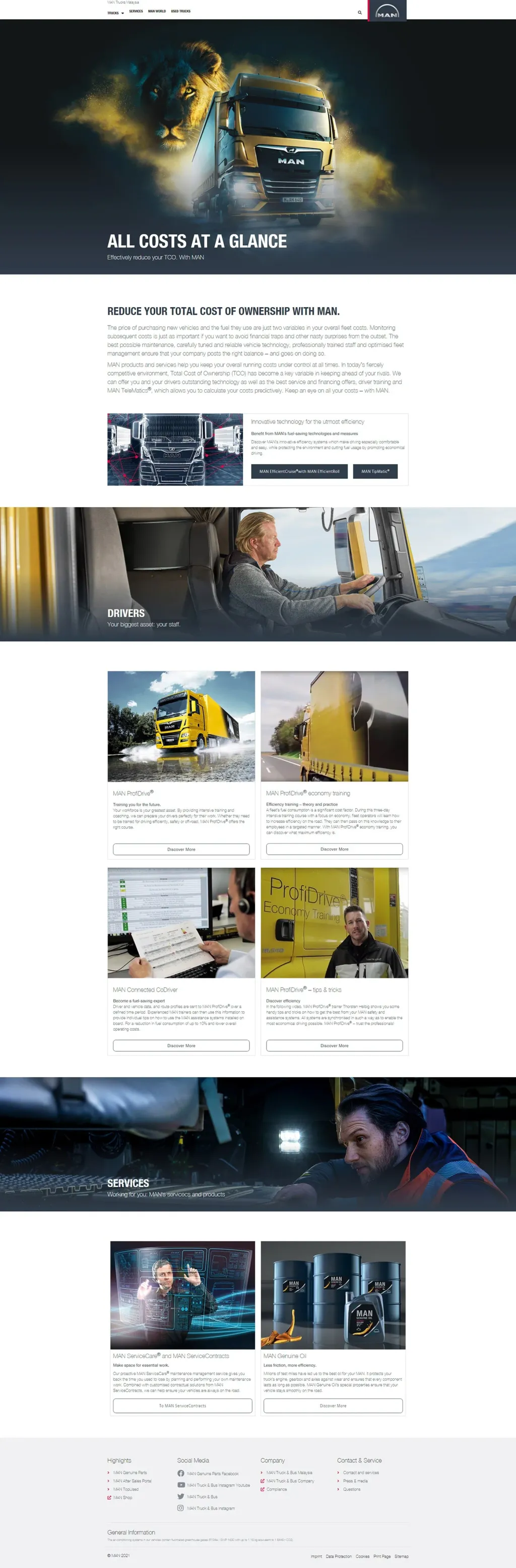 MAN Trucks Malaysia V3 website, designed by Zahid Aramai