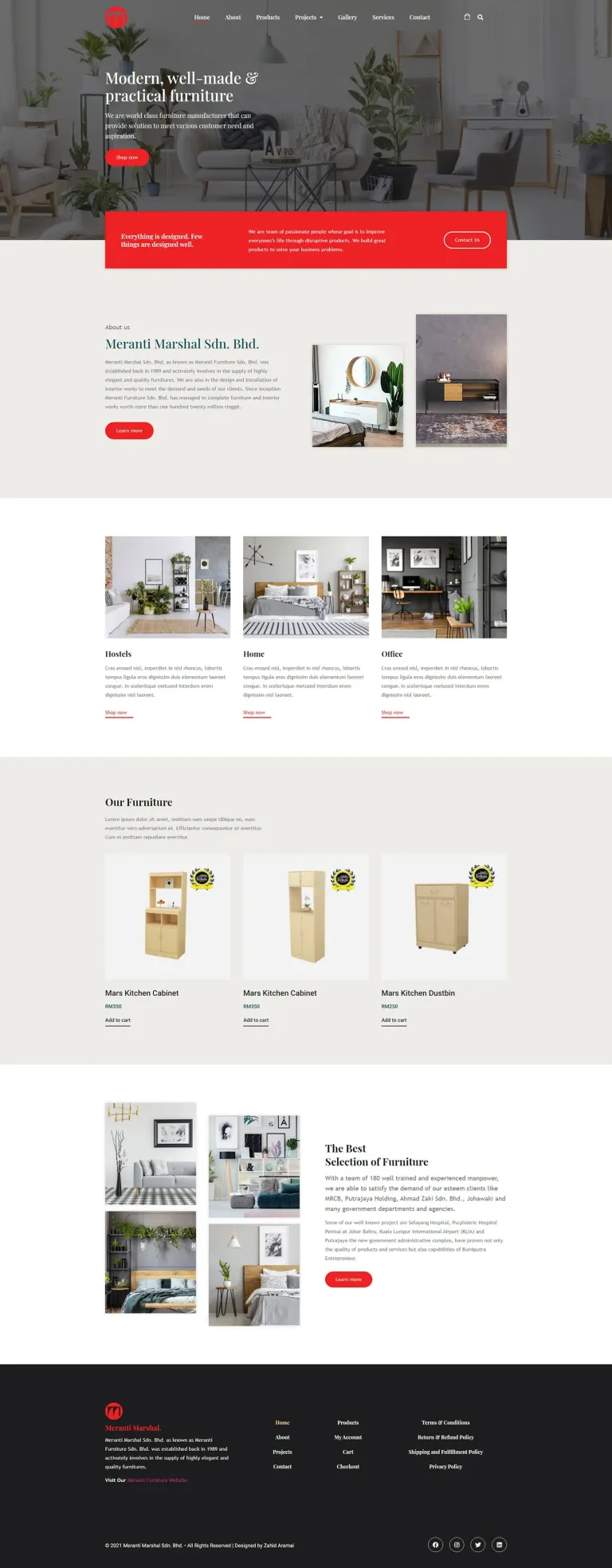 Meranti Marshal Furniture website