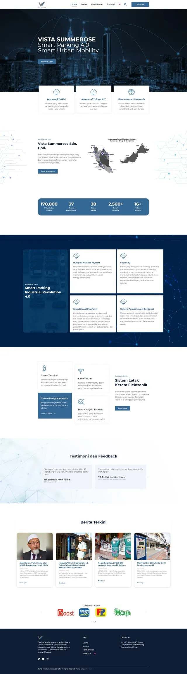 Vista Summerose — website design