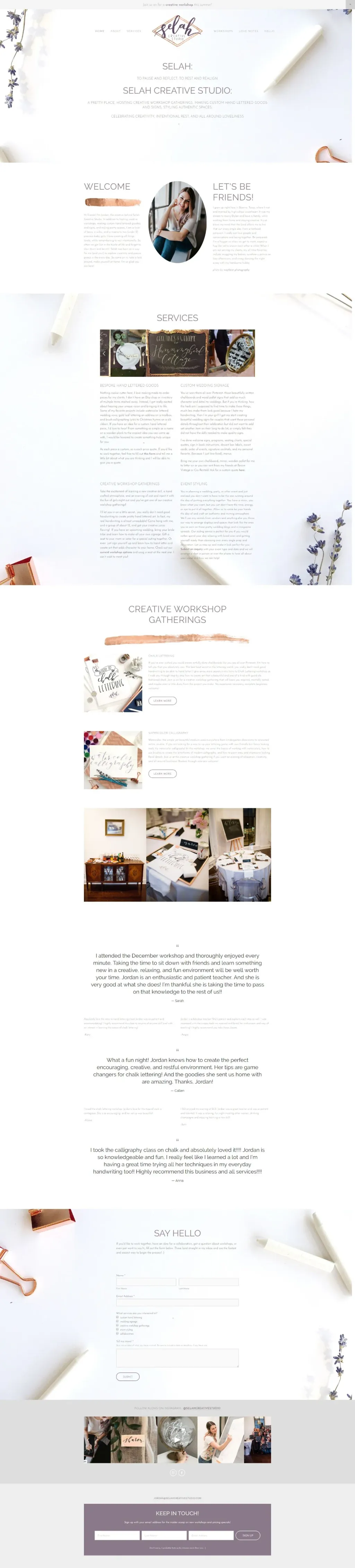 Selah Creative Studio website, designed by Zahid Aramai