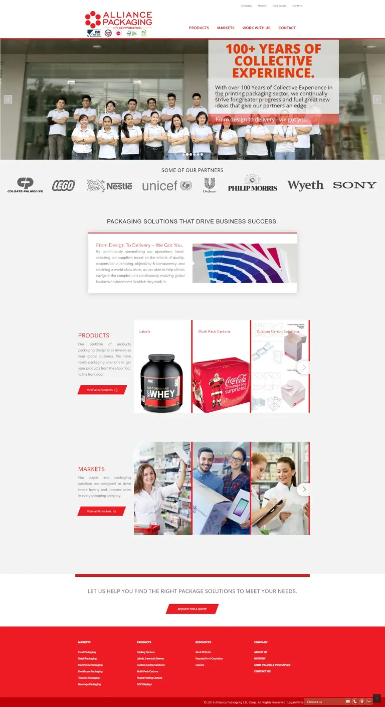 Alliance Packaging LTI Corporation website