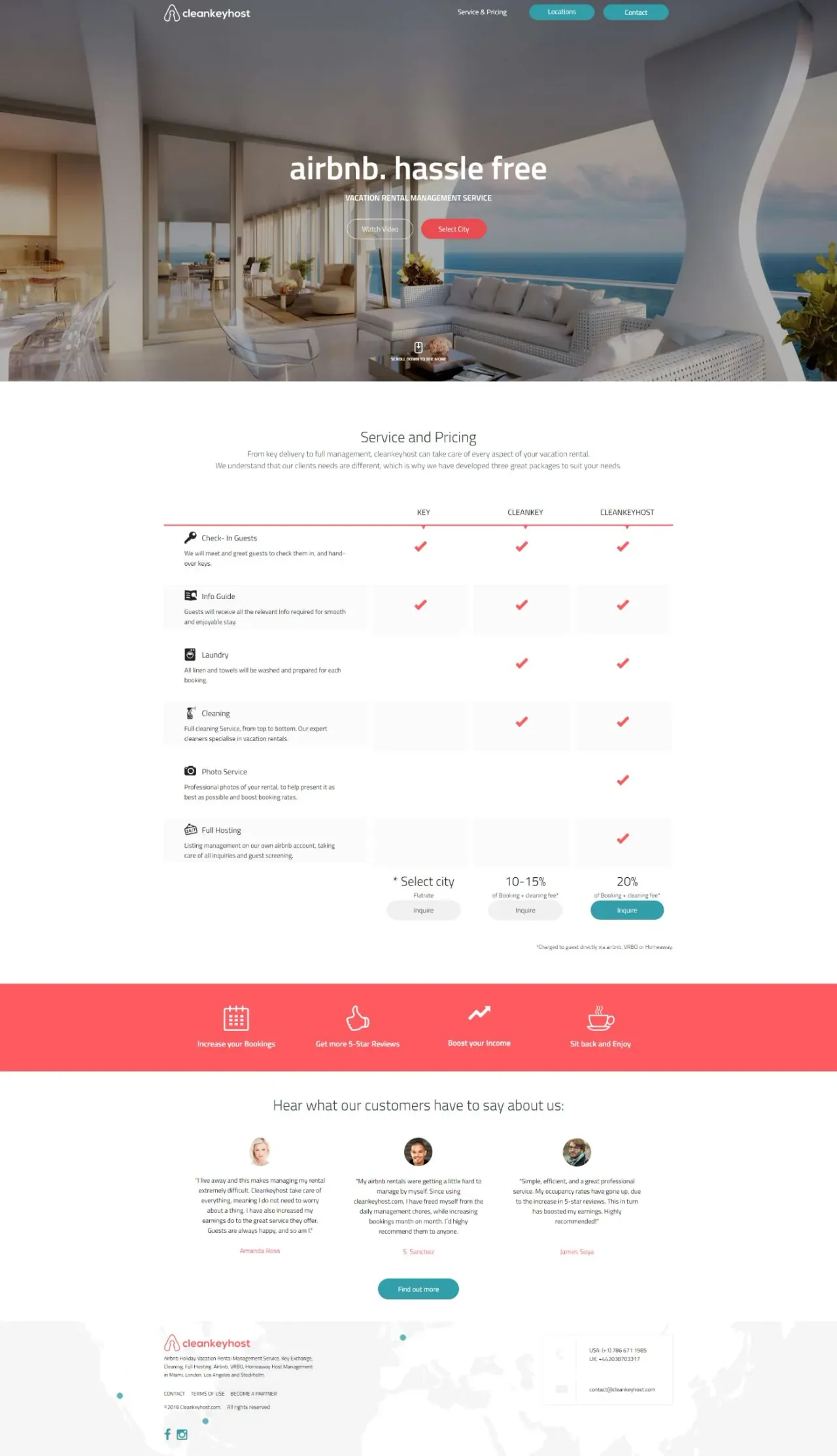 Clean Key Host website, full page, designed by Zahid Aramai