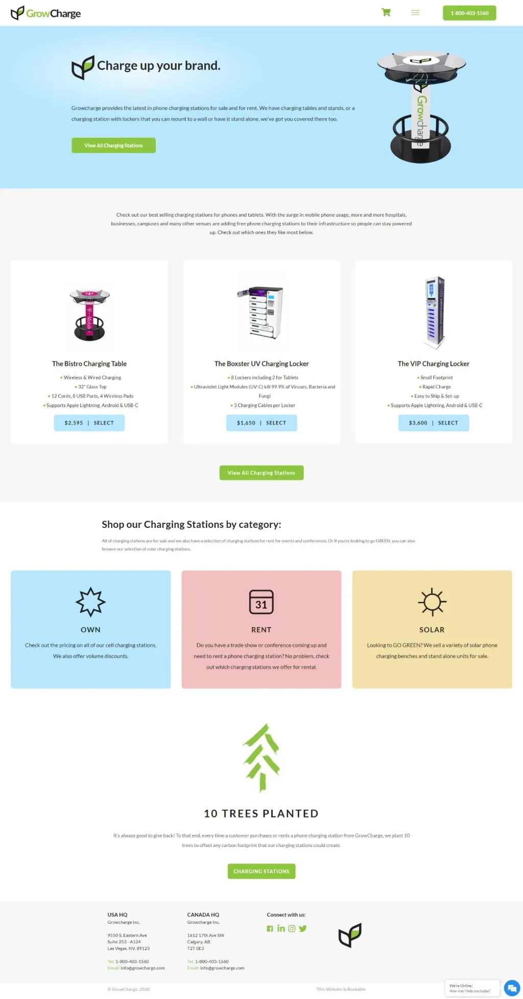 GrowCharge Canada website, designed by Zahid Aramai