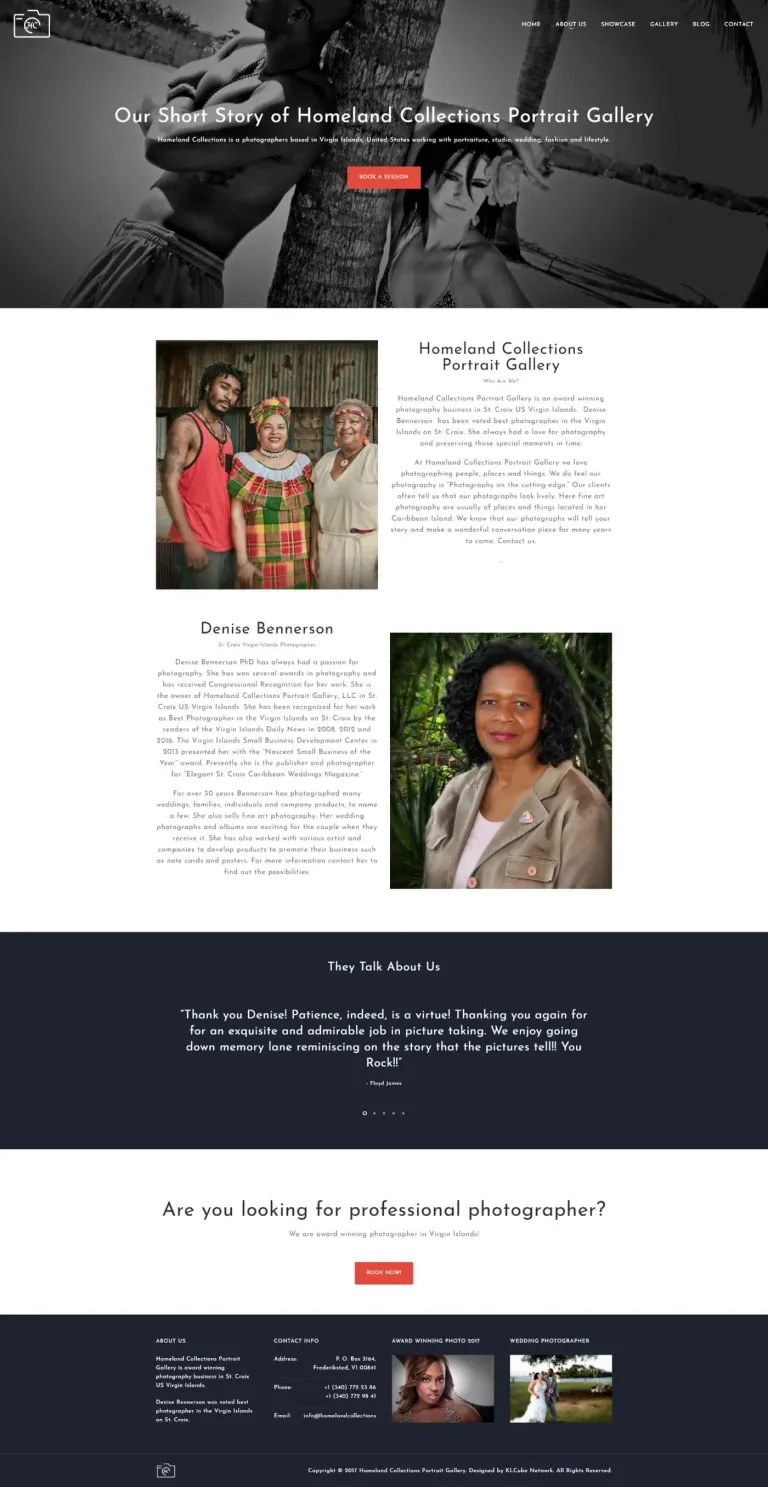 Homeland Collections website