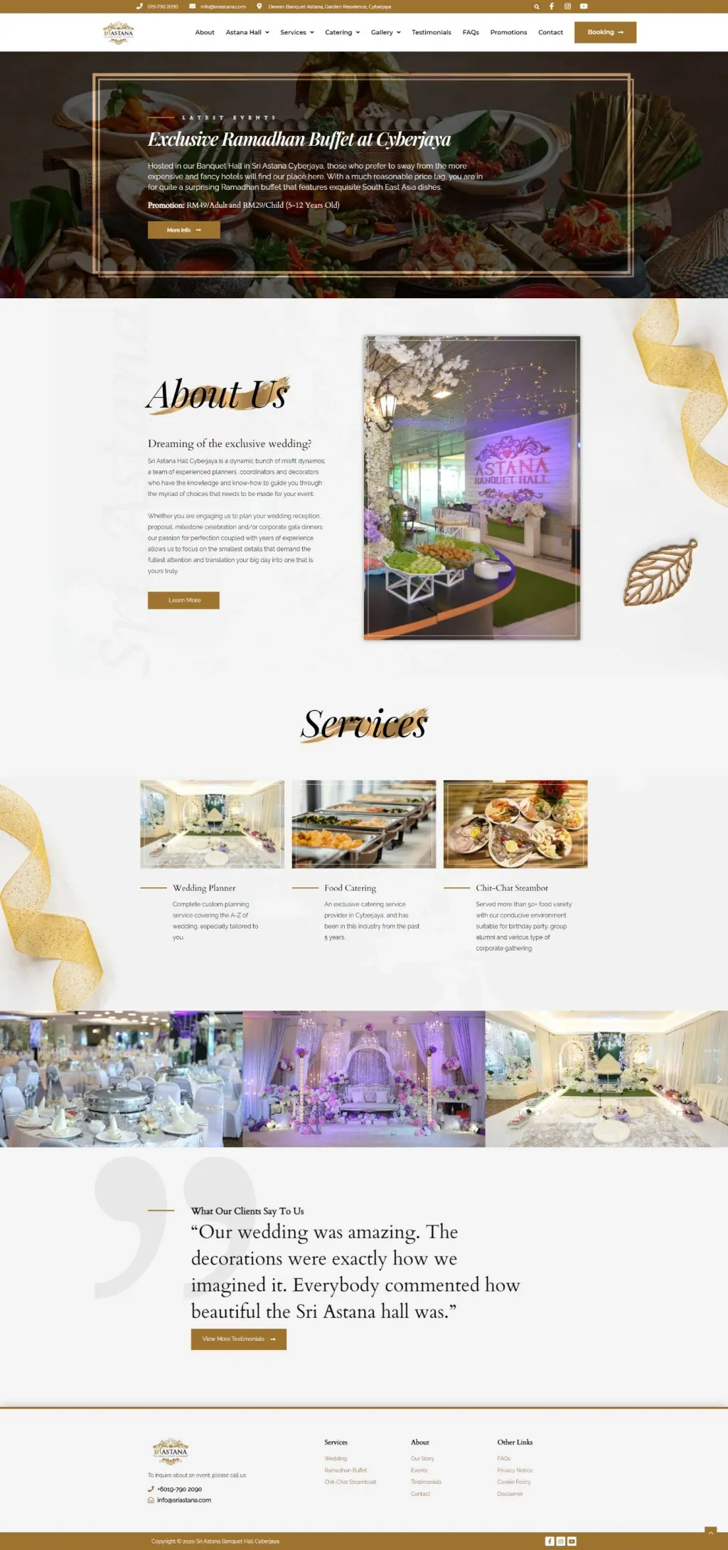 Sri Astana Cyberjaya website, designed by Zahid Aramai