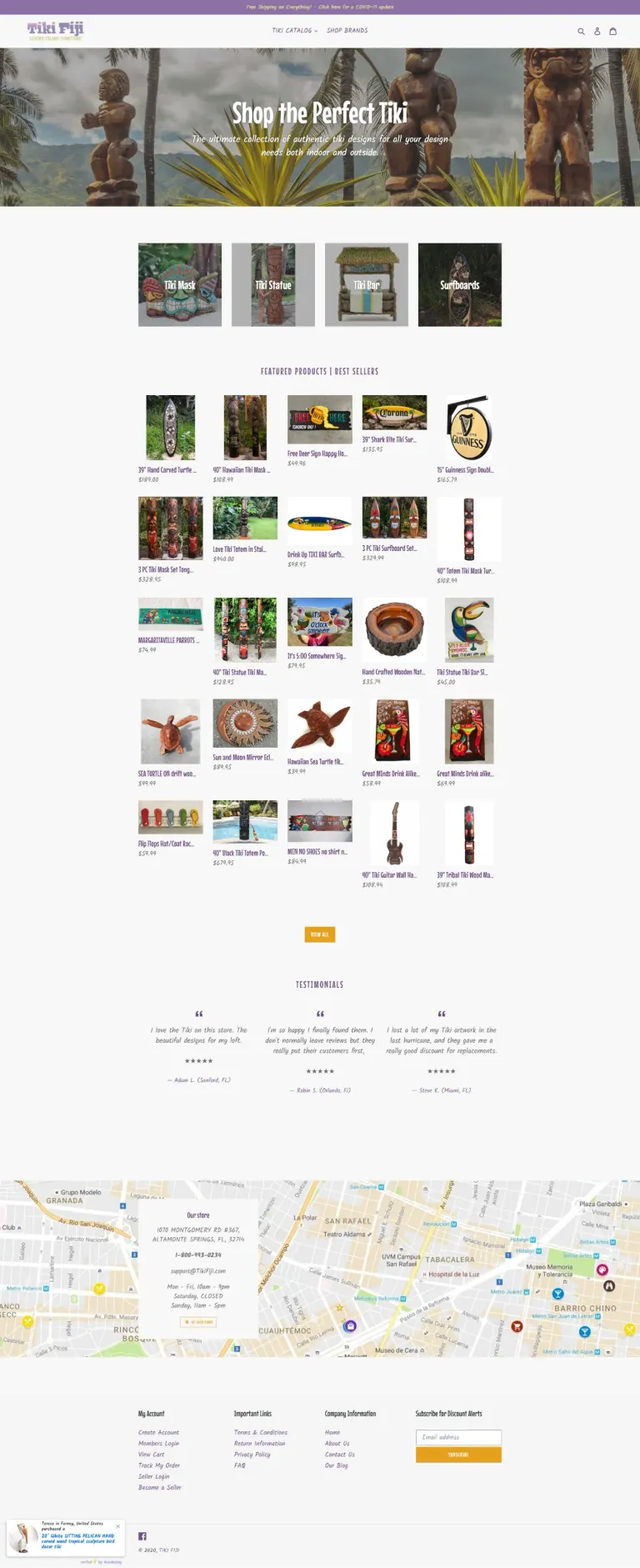 Tiki Fiji Luxury Island Furniture website