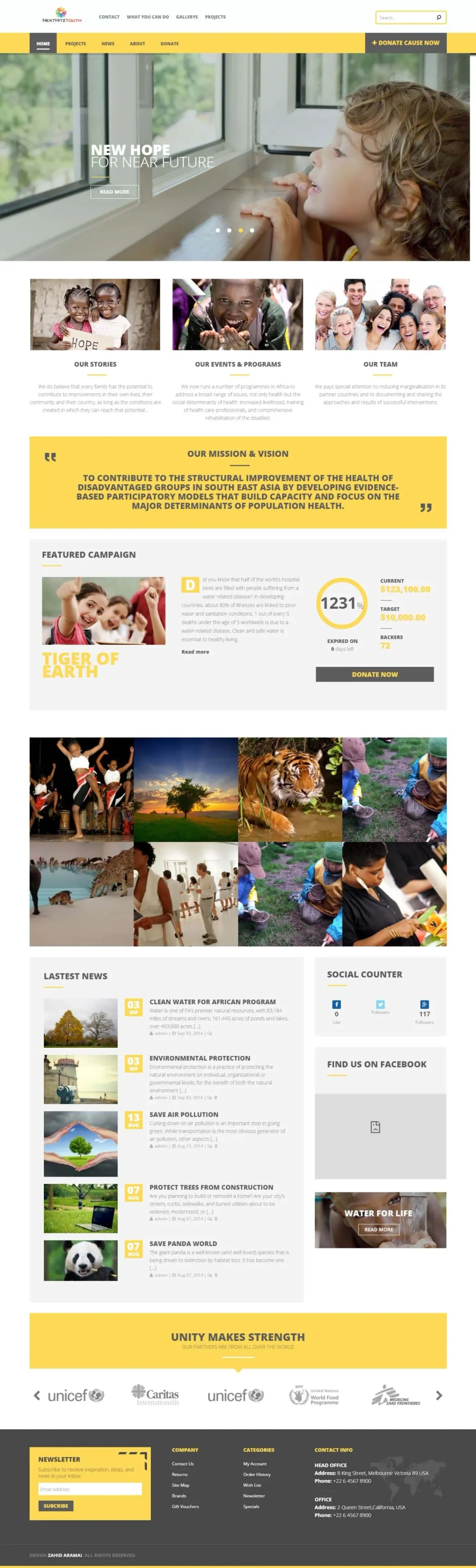 Nexthitz Youth website, full page, designed by Zahid Aramai