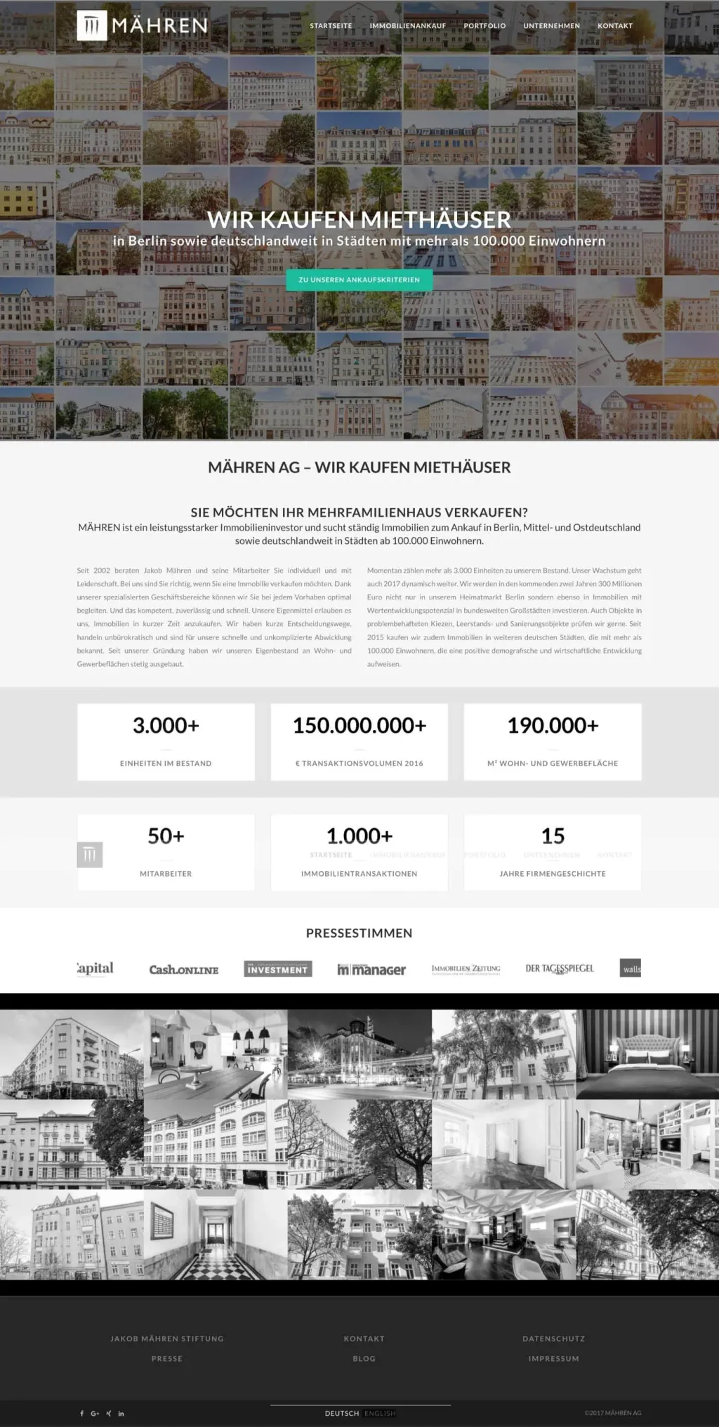 Mahren website, designed by Zahid Aramai